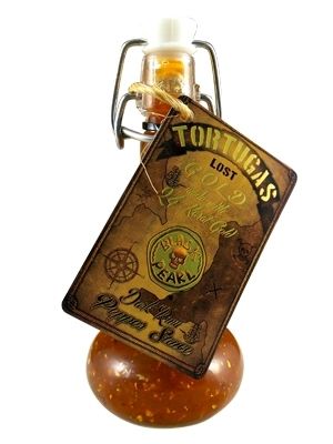Tortugas Verlorenes Gold Dunkler Rum Pfeffer Sauce, 1.35oz