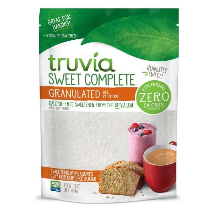 Truvia – Süßer vollständig granulierter kalorienfreier Stevia-Süßstoff, 16 Unzen