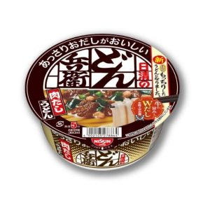 Nissin Donbei Light Brühe mit leckeren fleischigen Udon