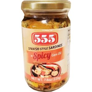 555 – spanische Sardinen in würzigem Maisöl – 220 G