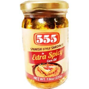 555 – Spanische Sardinen Extra Würziges Maisöl – 220 G