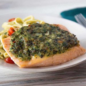 Knoblauchparmesanlachs