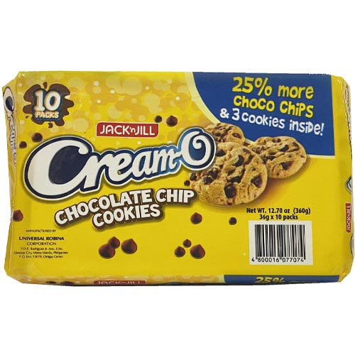 Jack 'n Jill – Creme-O Schokolade Chip Kekse – 10 Packungen – 360 G