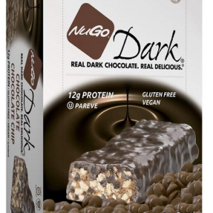 NuGo dunkle Schokolade Schokolade Chip Proteinriegel, 1,76 Unzen (Packung mit 12)