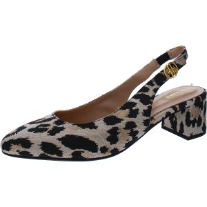 Damen Slip auf spitze Zehe Slingback Absatzschuhe