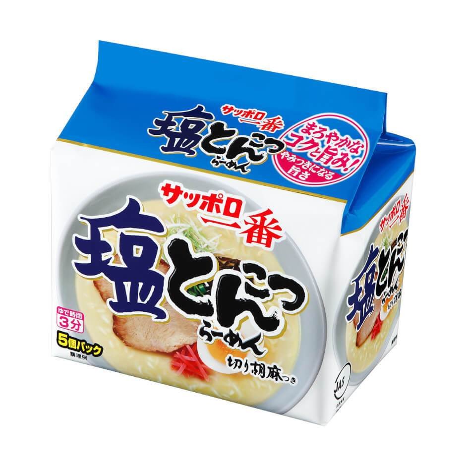 Sanyo Lebensmittel Sapporo Ichiban Shio Tonkotsu Instant Ramen 5 Portionen