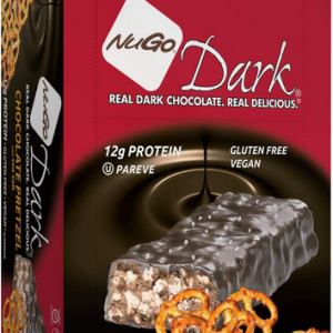 NuGo dunkle Schokolade Bretzel Proteinriegel, 1,76 Unzen (Packung mit 12)