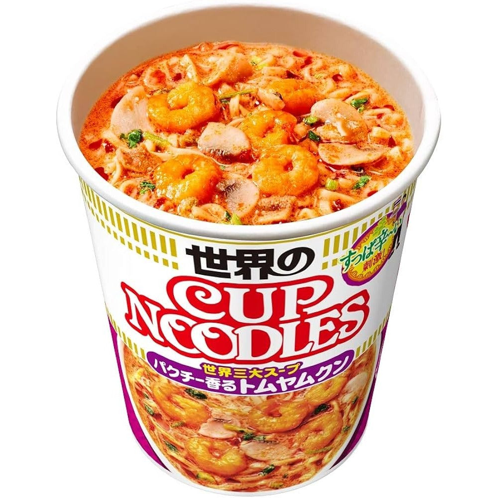NISSIN FOODS Cup Noodle Tom Yam Kung mit Koriander Flaver 75g x 12packs – Tokyo Sakura Mall