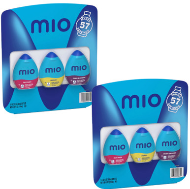 Mio Liquid Water Enhancer Sortiment Packung, Fruchtpunsch, Limonade, Kirsche Brombeere Aromen, 6 Stück