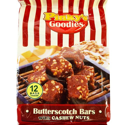Pinky's Goodies – Butterscotch Riegel mit Cashewnüssen – 12 Stück – 7.60 OZ