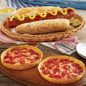 Portillos maxwell Straße Polish Wurst Kit & 2 Lou-Pizzen