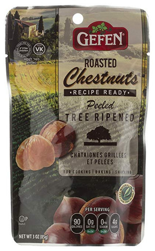 Gefen Bio geröstet Chestnuts, 3 Unzen (Fall von 24)