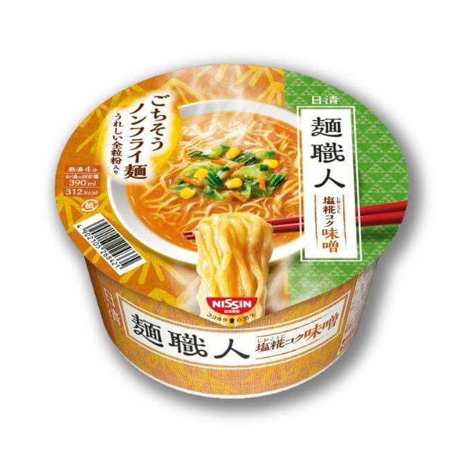 Nissin Herren Shokunin Miso mit Vollkorn und Kombu Nudeln