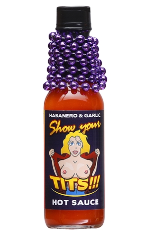 Zeigen Sie Ihre Titten! w / Mardi Gras Beads Chilisauce