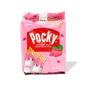 Glico Pocky Family Pack: Erdbeere (9-Packung)
