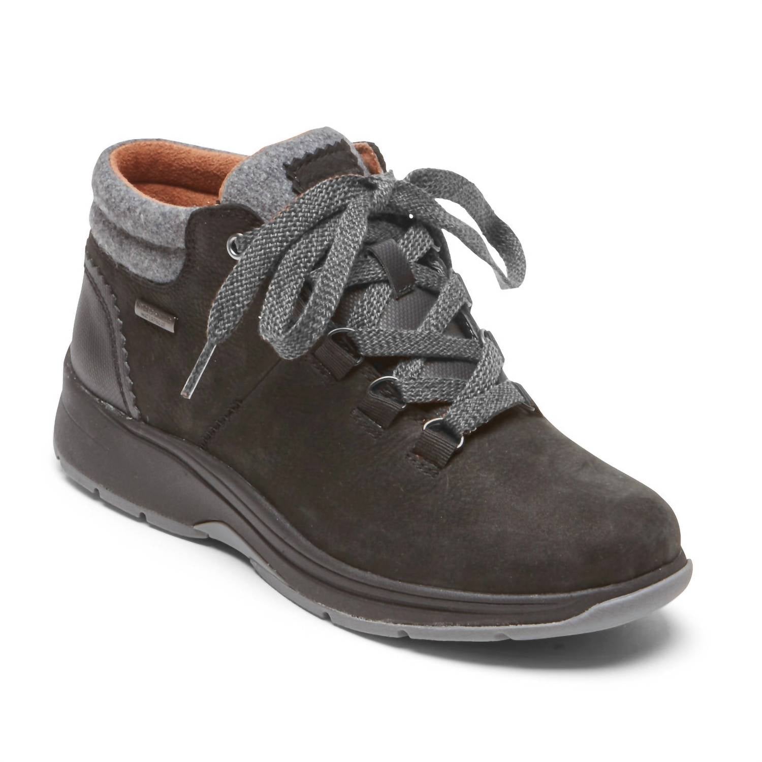 Damen Pyper Hiker Stiefel – weit in schwarz Nubuk