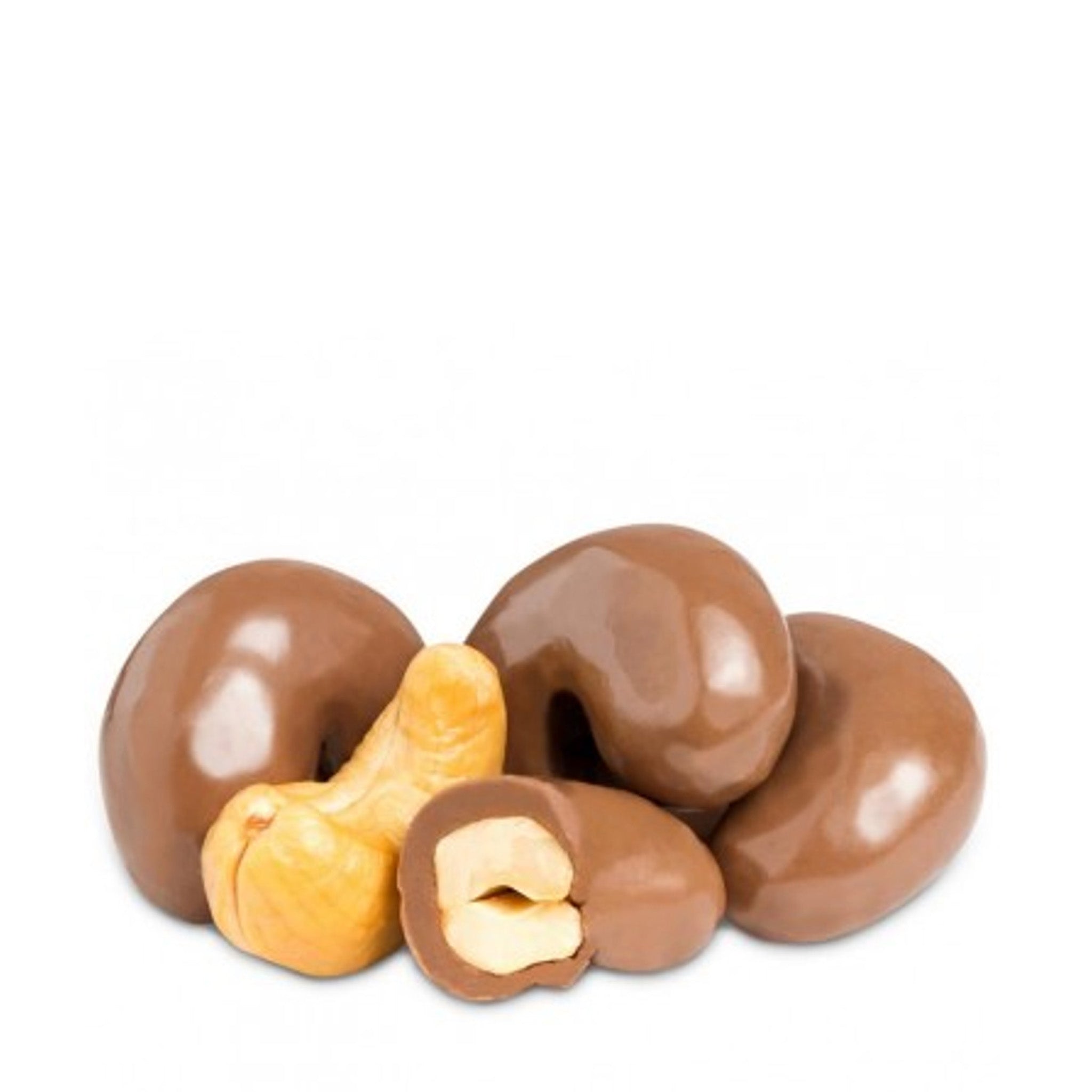 Mit Milchschokolade überzogene Cashewnüsse