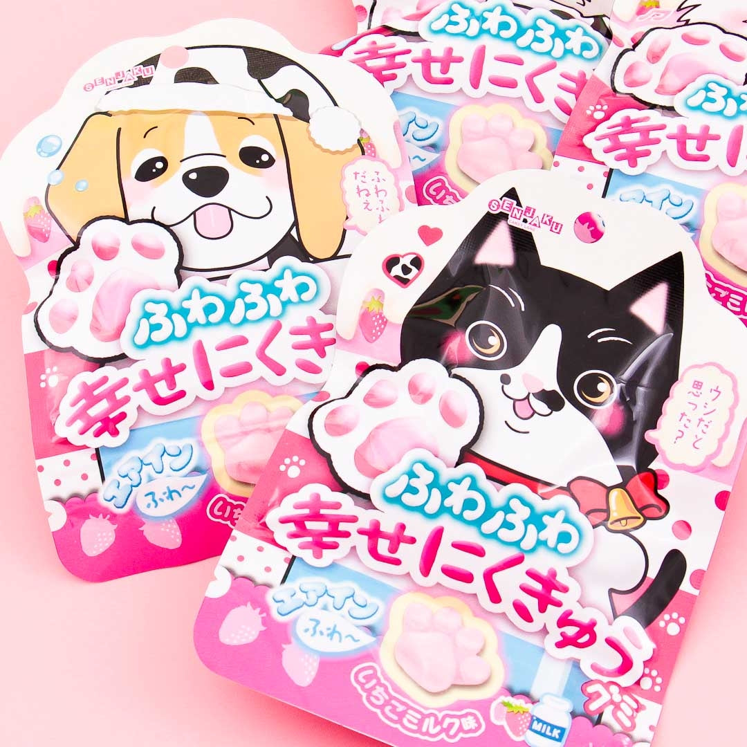 Senjaku Happy Nikukyu Pfotengummi – Erdbeermilch