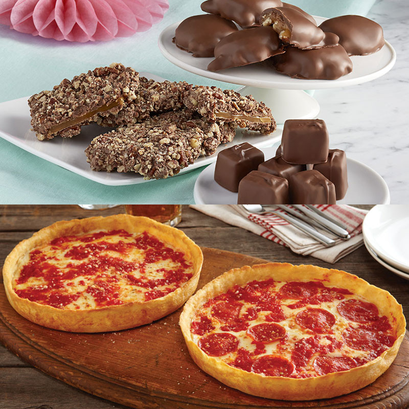 Trio von Leckereien & 2 Lou's Pizzas