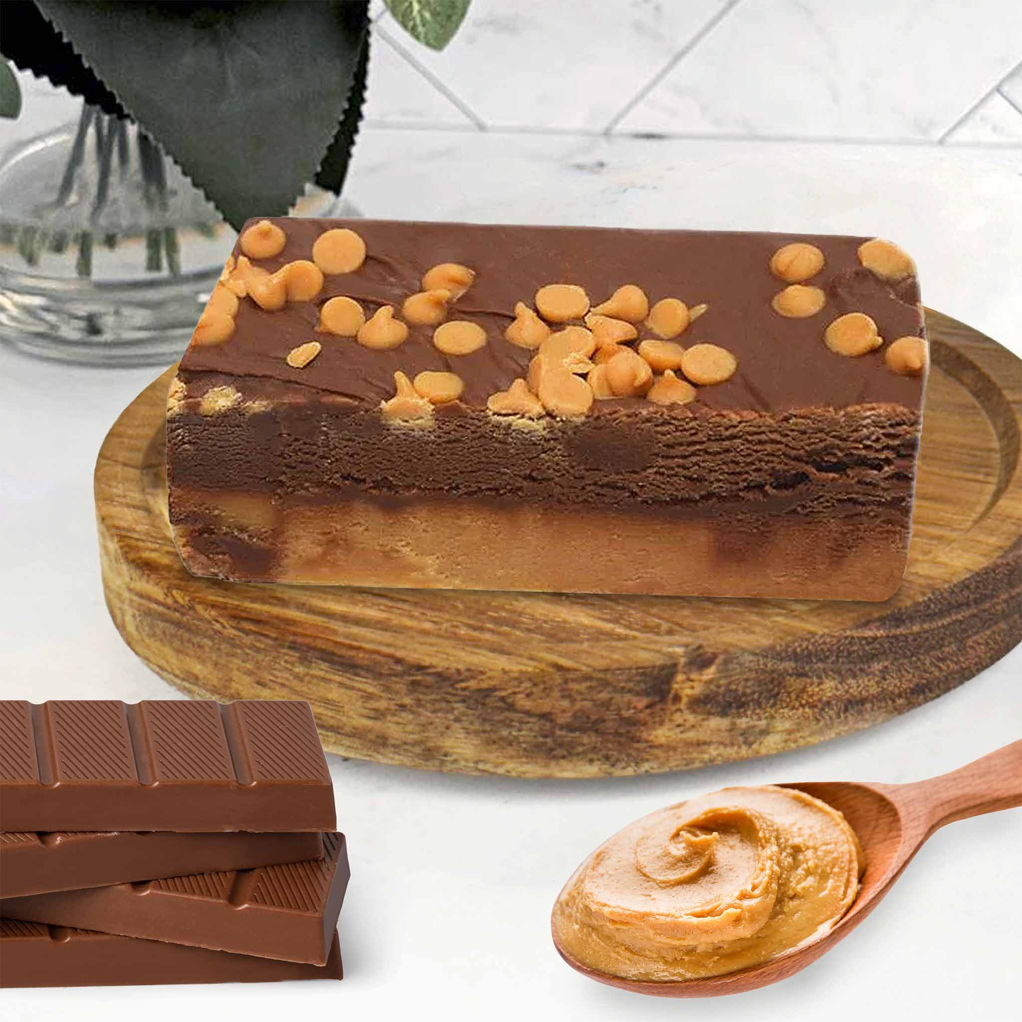 Erdnussbutter Schokolade Fudge