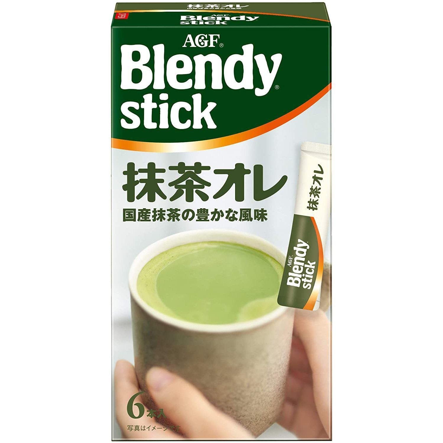 AGF Blendy Stick Matcha Au Lait (Blendy Grüner Tee Latte) 6 Sticks