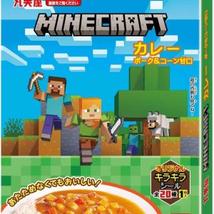 Marumiya, Minecraft Curry, Pork & Mais, milder Geschmack, mit einem Aufkleber, – 160g