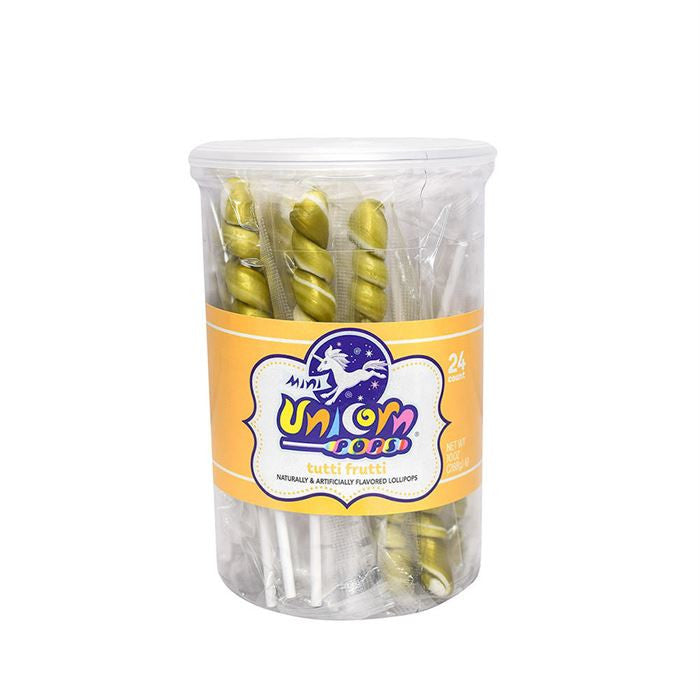 Gold Mini Einhorn Pops – 24 Stück Wanne