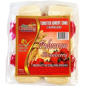 Aling Conching – Polvoron Erdbeere – gerösteter Weizenkuchen – Erdbeere – 10 Stück – 170 G