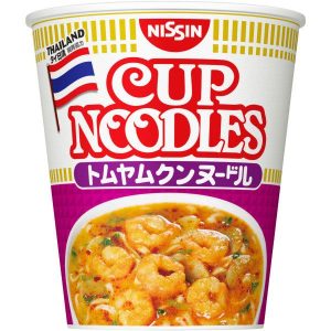 Nissin Cup Nudeln Tom Yam Kung Fusion von authentischen Thai-Geschmäcker in Instant Ramen -tokyo Snack Land