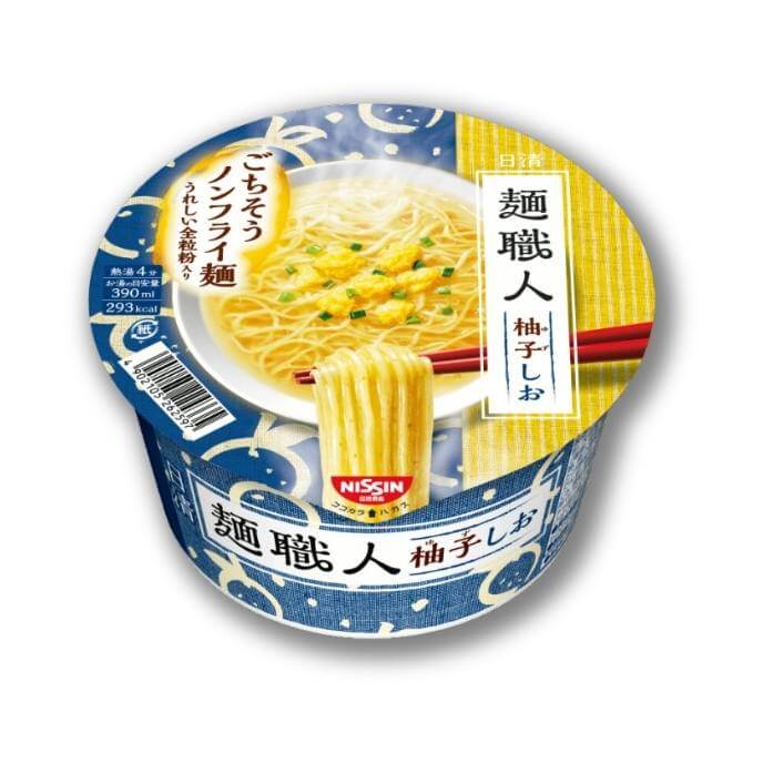 Nissin Herren Shokunin Yuzu Shio mit Vollkorn und Kombu Nudeln