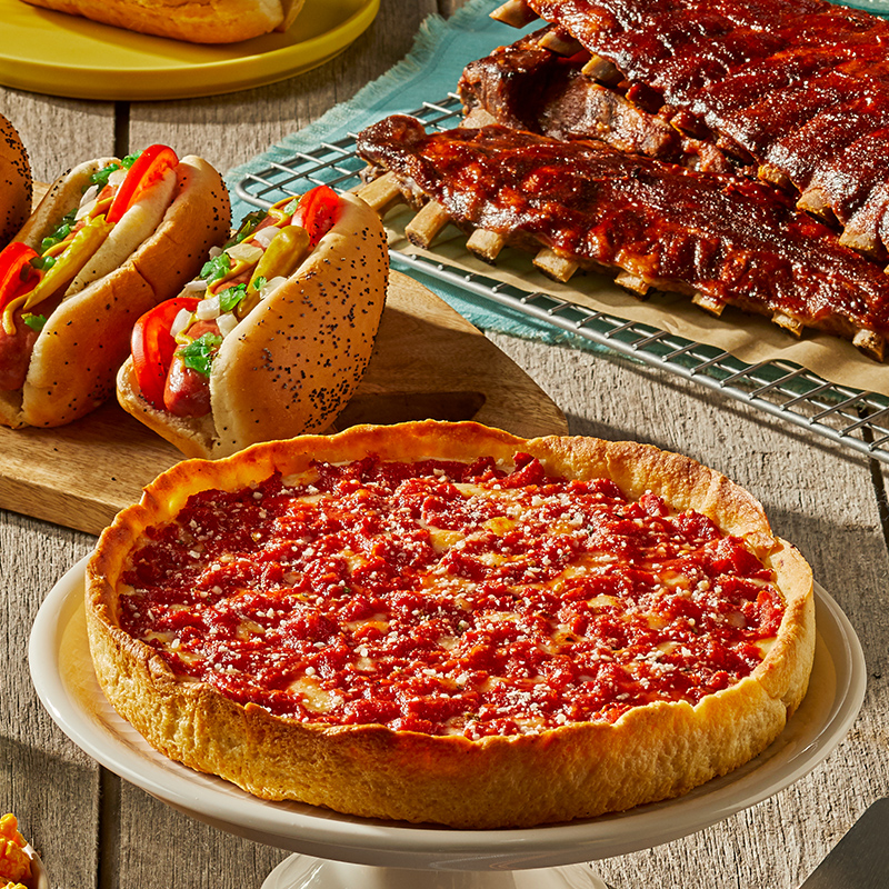 Wiener Hot Dog Kit, Twin Anchors Ribs & 1 Lou's Pizza