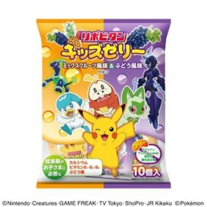 Pokémon Lipovitan Kinder Gelee-Bisse – gemischte Früchte & Trauben – 10pcs