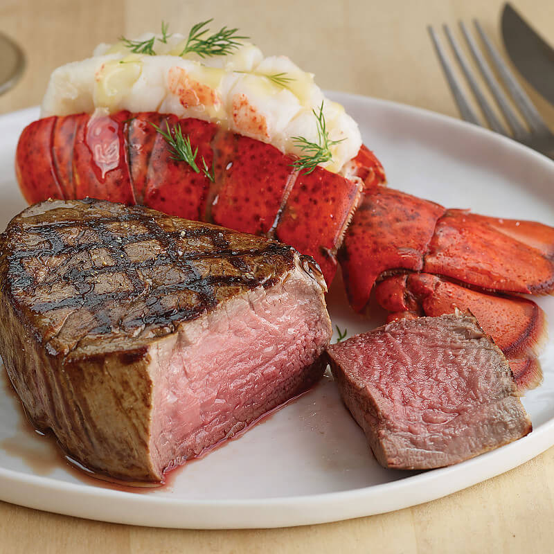 Super TrimmedTM Filet Mignon und nordatlantische Hummerschwänze