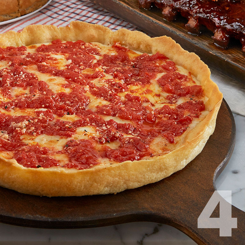 4 Lou Malnati glutenfreie Deep Dish Pizzas