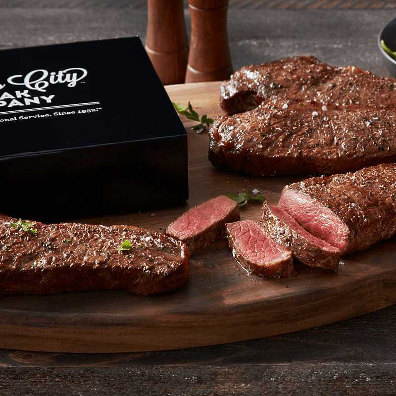 Geschenk verpackt Kansas City Streifen Steak
