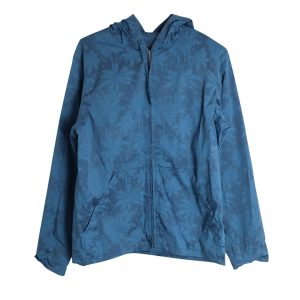A.P.C. Bill Bedruckte Kapuzenjacke aus blauer Baumwolle
