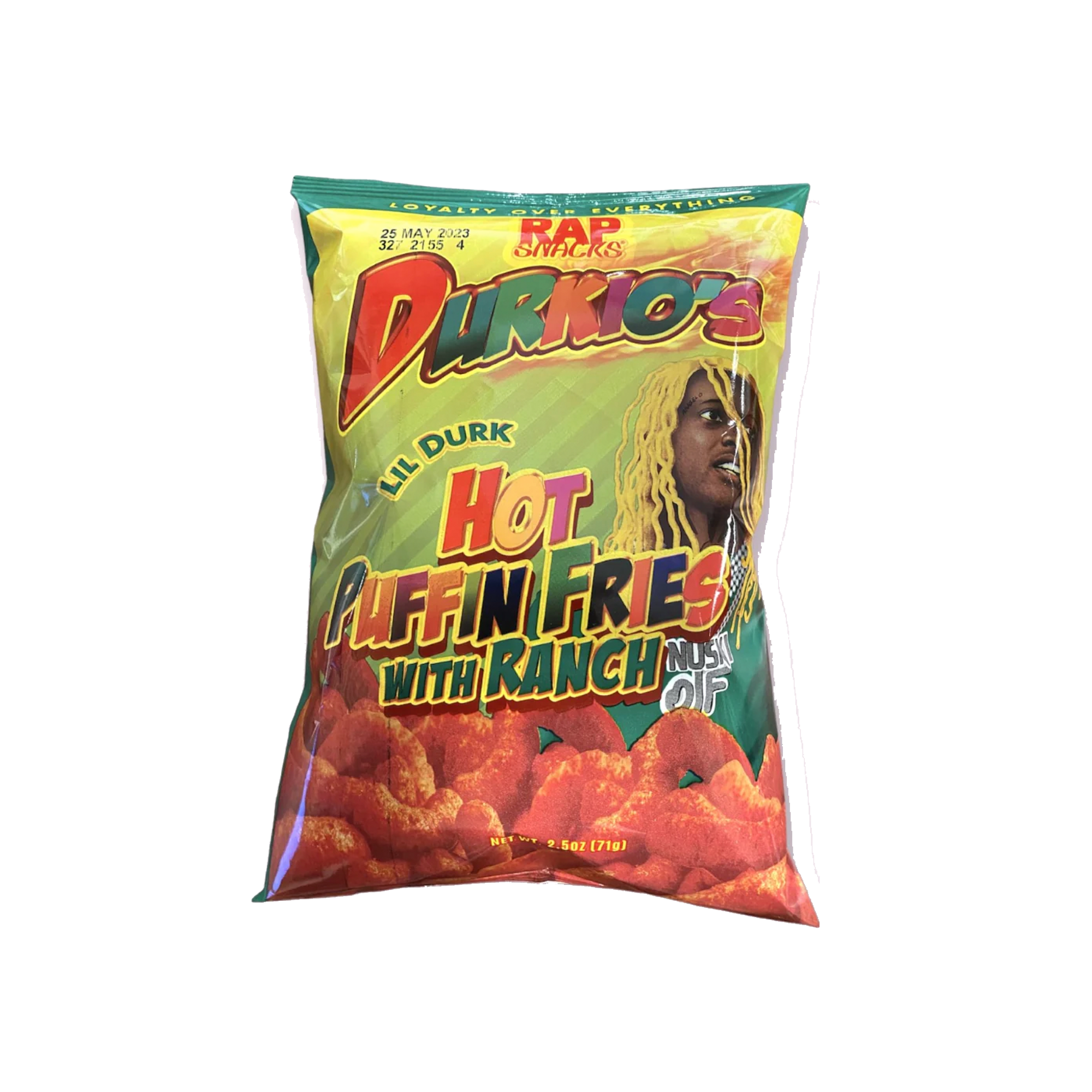 Rap Snacks Durkio's Hot Puffin Fries mit Ranch (US)