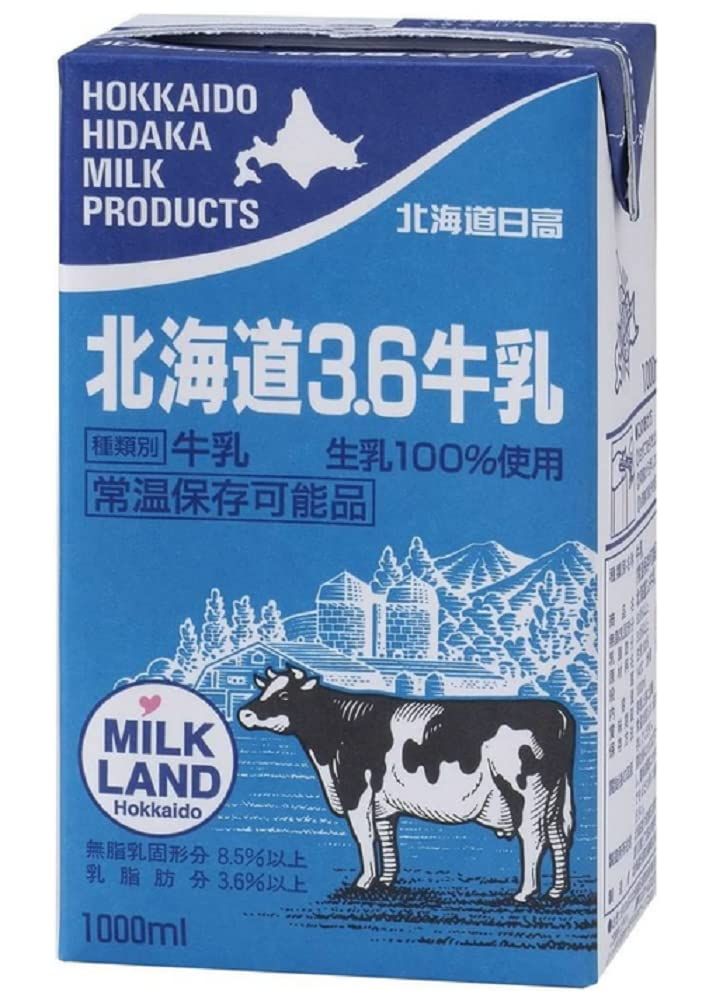 Hokkaido Hidaka, Hokkaido 3.6 Milch, 1000ml, Flüssigkeit, langlebig