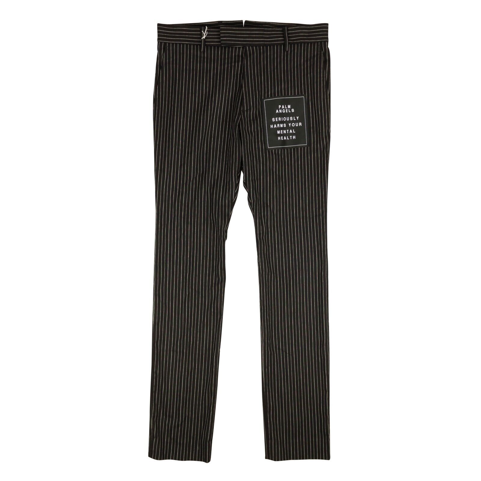 Schwarze gestreifte Hosen