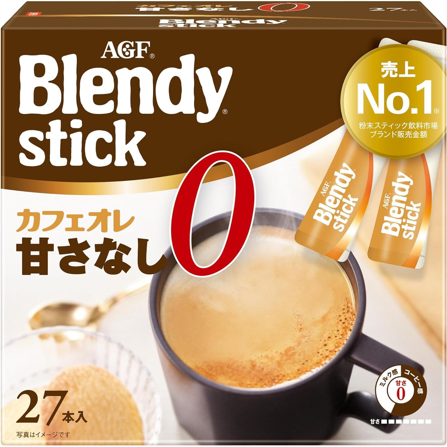 AGF Blendy Stick Cafe au Lait Non-süß 27 Sticks Stick Kaffee Hergestellt in Japan – Tokyo Sakura Mall
