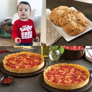 Zwei Carol's Kekse, Rot Onesie und 2 Lou's Pizzas