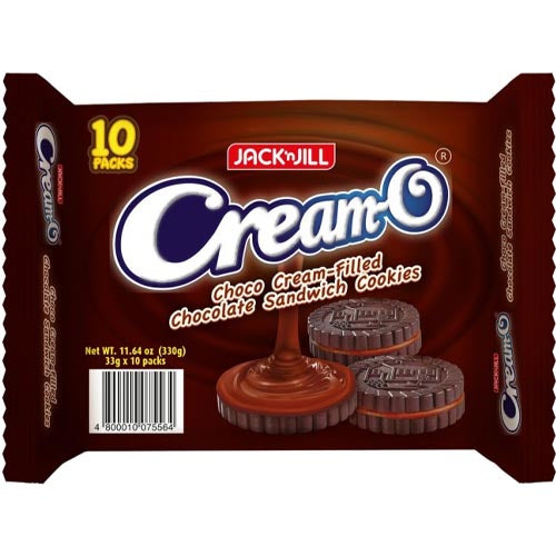 Jack 'n Jill – Creme O- CHOCO Creme gefüllte Schokoladen-Sandwich-Kekse – 10 Packungen – 300 G (Braun )