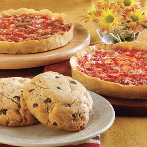 2 Carol's Kekse und 2 Lou's Pizzas