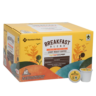 Member's Mark Frühstück Mischung Kaffee Single Serve K-Cup Kaffeepads, 100 ct