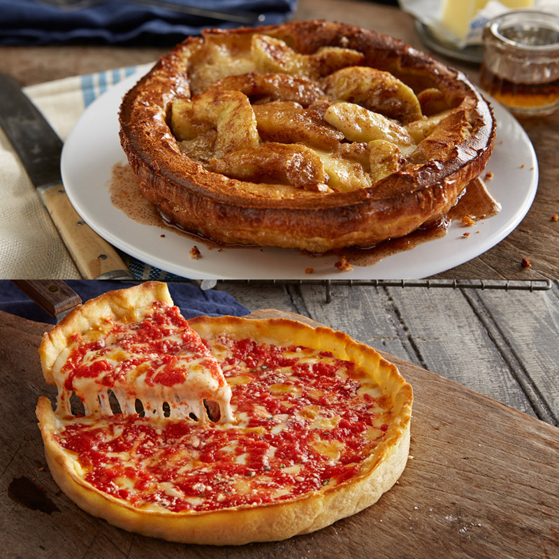 1 Apfel Villa Apfelpfannkuchen & 1 Lou's Pizza