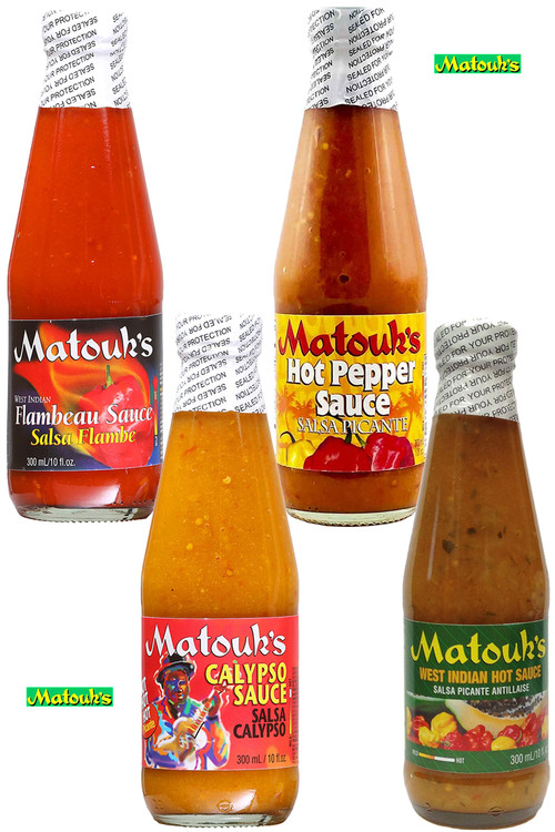 Matouk's West Indian Chilisaucen 4er Packung, 4/10oz