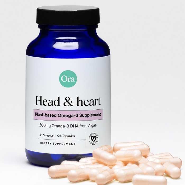 Ora – Pflanzenbasiertes DHA Omega-3 Kopf & Herz, 60 Kapseln