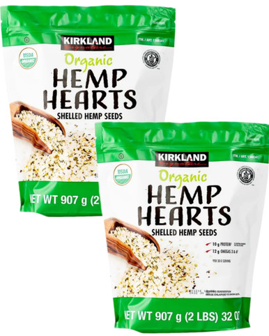 Kirkland Bio Hemp Hearts, geschälte Hanfsamen, 2 lbs (2 Stück)