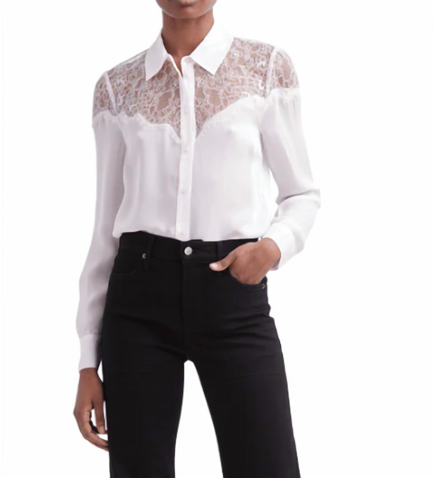 Greer Spitze Top in schwarz