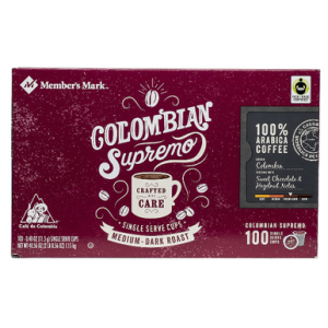 Member’s Mark Colombian Supremo Kaffee Einzel servieren k-Tasse Kaffeekapseln, 100 ct.